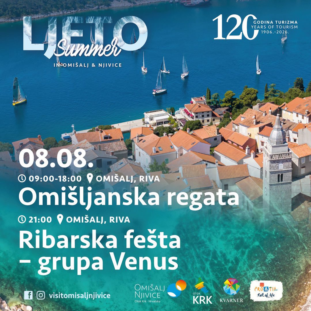 Omišalj u znaku jedrenja i dobre zabave – Omišljanska regata i Ribarska fešta uz Grupu Venus