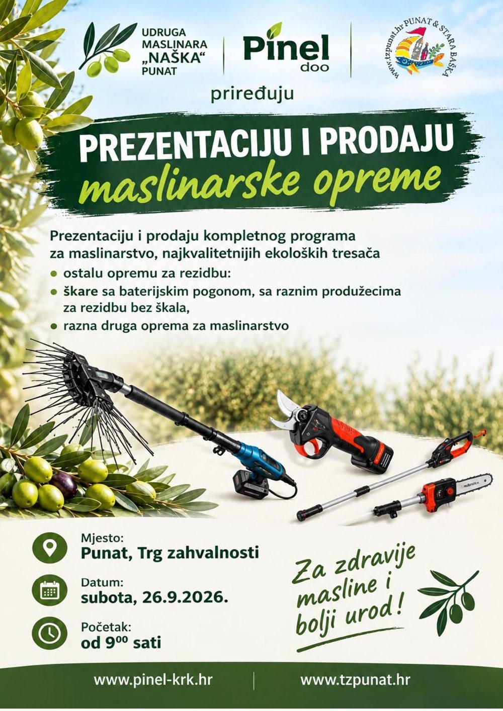 Prezentacija i prodaja maslinarske opreme